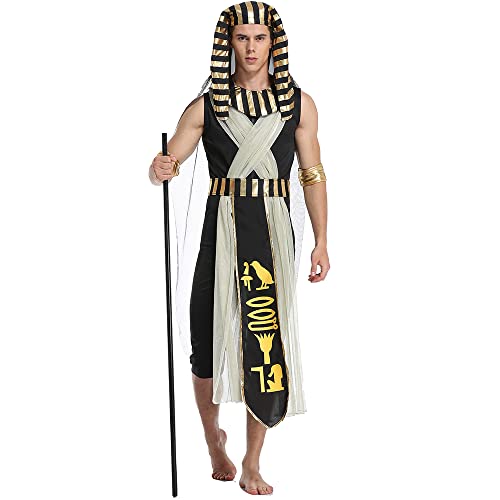 Image of Ulalaza Women's Cosplay Costume Cleopatra Greek Goddess Ancient Roman Warrior Uniform Outfit for Halloween Party