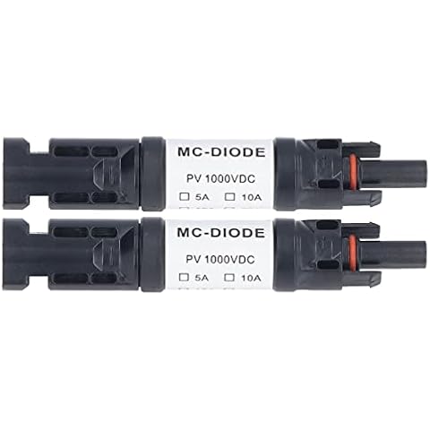Gugxiom Solar PV Fuse Connector, IP68 Waterproof 1000V In Line Fuse Holder for Solar Panel Connection, Male Female with 1 Built In Fuse(30A) Cover