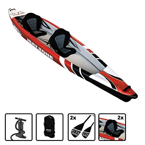 JBAY.ZONE Kayak 425 Canoa Hinchable 2 Plazas 425x78cm enteramente en Drop-Stitch de Alta presión