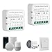 Interruptor wifi Alexa, Interruptor inteligente wifi, 2.4G Modulo Rele WiFi, Smart Switch para Alexa, Tuya App, Smart Life App, Max 16A, Conductor Neutro Necesario