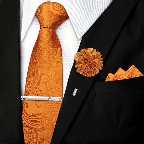 Image of DiBanGu Silk Zipper Ties for Men, Formal Pre-tied Necktie | Adjustable Tie,6PCS,Various Design Styles,Jacquard Woven,Skin-friendly,Practical Gift,Great for Wedding Party,Business Formal