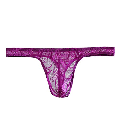 Arjen Kroos String Tanga para Hombre Ropa Interior Slip Sexy Thong Encaje Transparente G-String Erótica Calzoncillos Cover