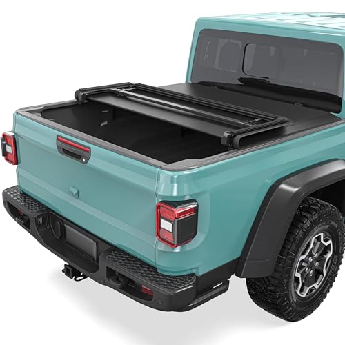 Soft Tri-Fold Truck Bed Tonneau Cover Fit for Jeep Gladiator JT 2020 2021 2022 2023 2024 2025 5 ft...