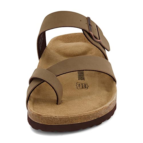CUSHIONAIRE Men's Luna-M Cork footbed Sandal with +Comfort3