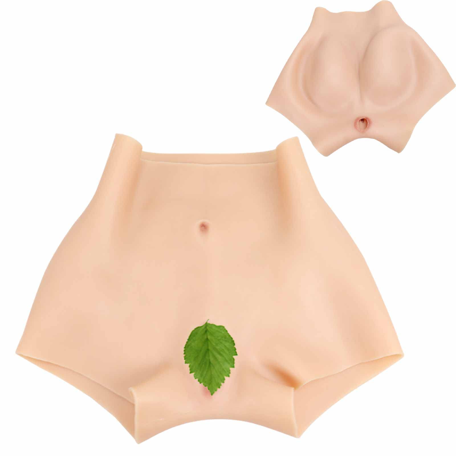 Silikon Hintern Verbessern HöSchen Gesäß Shaper Boxershorts Realistische GefäLschte Muschi Versteckt Gaffel Vagina HöSchen FüR Transgender