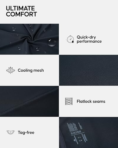 DANISH ENDURANCE Workout Shirts for Men, Moisture Wicking, Quick Dry, Athletic Sports Top, Lightweight & Soft, 2-Pack3