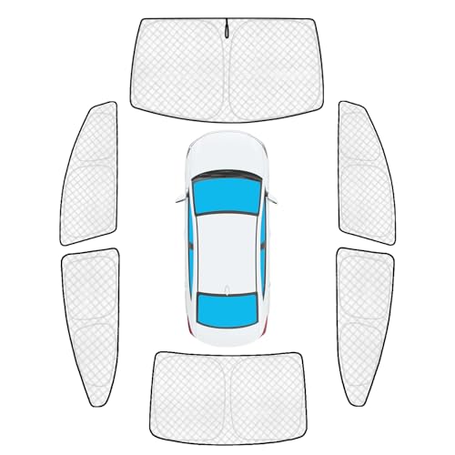 Image of KMF 6pcs Thicken Sun Shades Custom for Hyundai Elantra Sedan 2017-2020 Accessories,Full Car Window Covers Sunshade for Windshield Side Rear, UV Blocking and Blackout Privacy Camping Outdoor