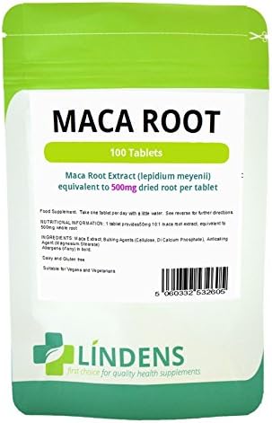 Lindens Maca Root Extract 500mg 3-Pack 300 Tablets Lepidium Meyenii Natural