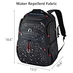 KROSER TSA Friendly Travel Laptop Backpack 17.3 inch XL Computer Backpack Water-Repellent College Daypack Business Backpack with RFID Pockets & USB Port for Men/Women-Black - Image 2