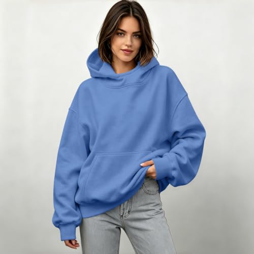 moolBeko Funnel Neck Hoodie Women Fleece Oversized Mock Neck Sweatshirt - image 2