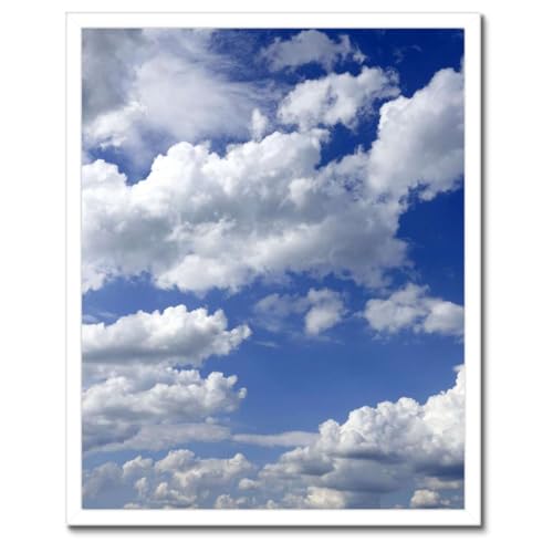 Poster dans un cadre noir 40 x 50 cm Nuages gonflés Ciel H10010M