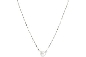 Pearls of Pure Friendship: 16" Sterling Silver Necklace with lustrous Dogeared White Pearls