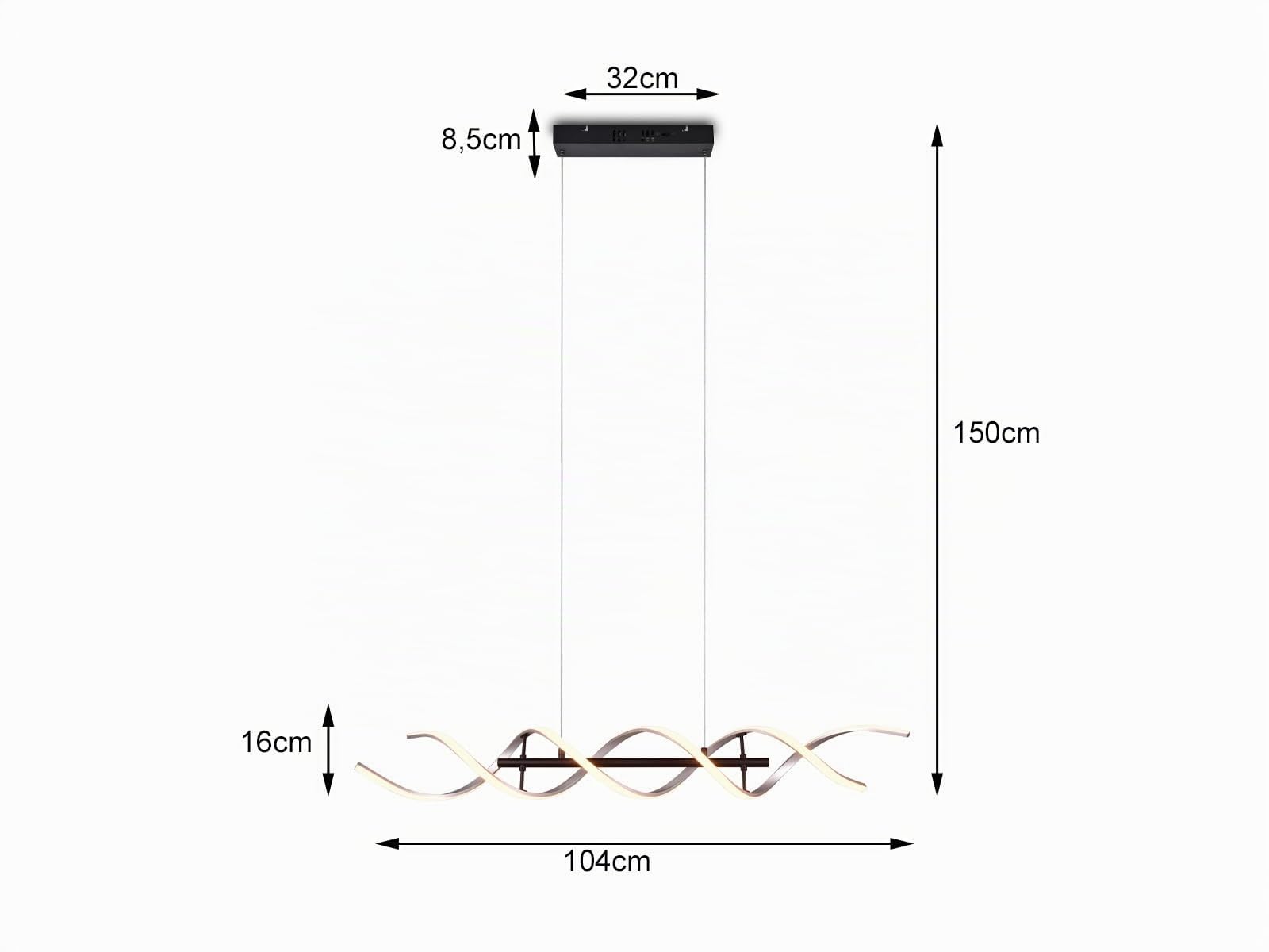 Trio, Sospensione, Sequence incl. 1 x LED,SMD,45,0 Watt,2300+3000+4000K,5600 Lm. Plastica,