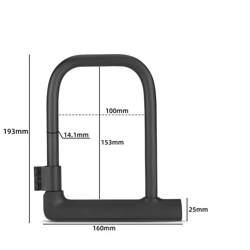 Candados de Bicicleta Resistentes en Forma de U para Scooter eléctrico, candado antirrobo para Bicicleta, Accesorios para Bicicleta de Carretera (Color: Estilo Mejorado)