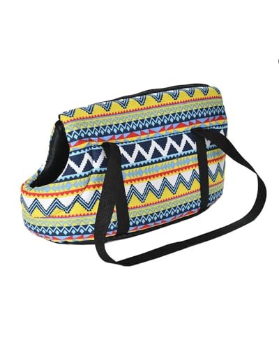 Cama Perro Coche Transportín Acolchado Perros Pequeños Mochila Suave Portátil Para Cachorros Gatos Bolso Caminar Al Aire Libre Yorkshire Bulldog Accesorios Mascotas Asiento Perro Coche(Print 2,L)