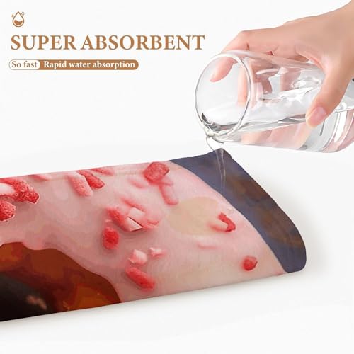 Serviette de bain super douce motif beignet texture premium - 4