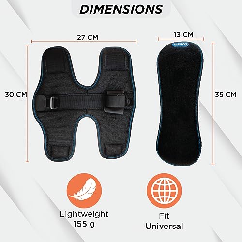 Vissco Foot Raiser with Detachable Splints, Support for Plantar Fasciitis, Weak Ankles - Left/Right Feet (Black)