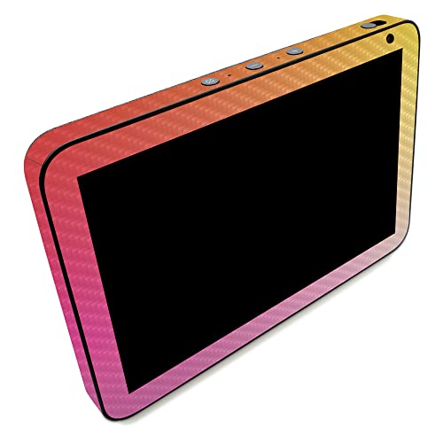 Image of MightySkins Carbon Fiber Skin Compatible with Amazon Echo Show 8 (Gen 2) - Sunset Blur | Protective, Durable Textured Carbon Fiber Finish | Easy to Apply | Made in The USA