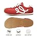 COOLLULU Red Sneakers Women Wide Toe Box Light Weight Casual Tennis Shoes Memory Foam Non Slip Retro Trendy Fashion Campus Sneakers Red Size 8