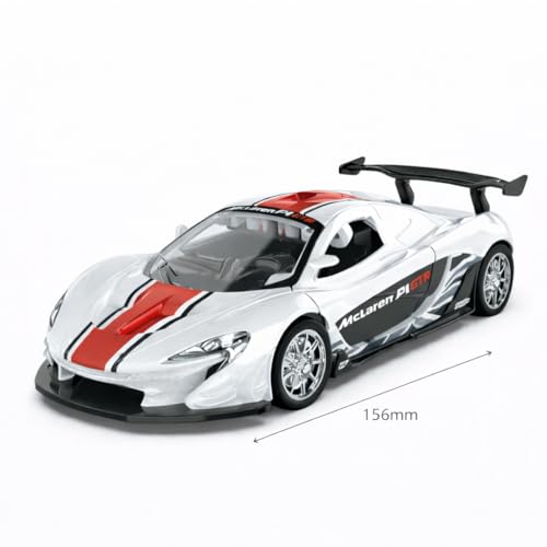 Image of Wizplex MSZ Official Licensed McLaren P1 GTR Diecast Model Car 1:32 Scale | Light & Sound | Pull Back Action | Metal Hypercar Toy | Collectible Display & Gift