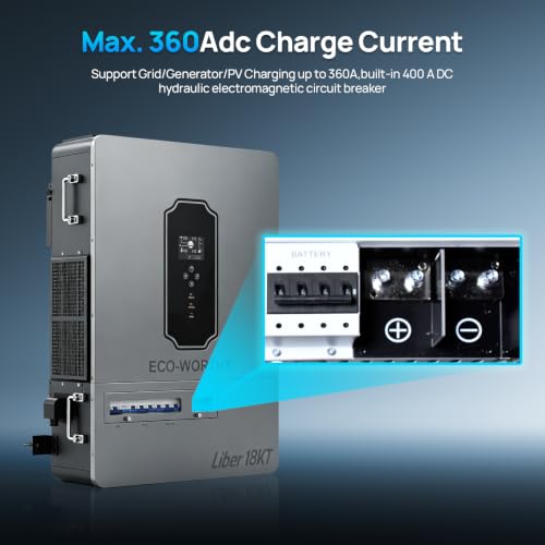Image of ECO-WORTHY Liber 18KT Off-Grid Three-Phase Inverter, 28.8KW PV Input & 18KW 120 /208Y Vac Output,360A Charge /Discharge Current for Farm /Workshop /Factory