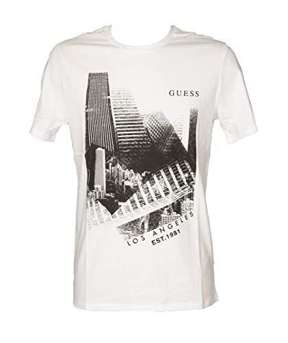 T-Shirt GUESS Homme Imprimé en Coton Idéal pour un Look Casual Quotidien
