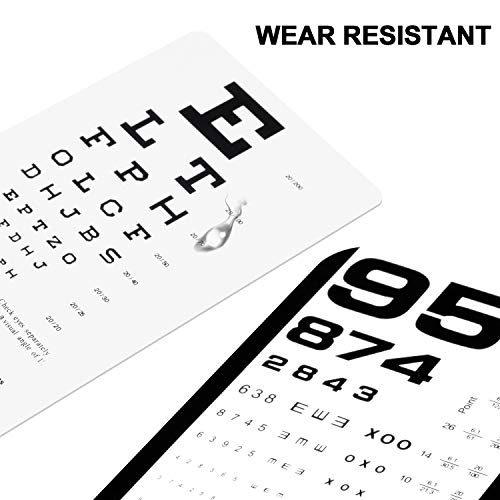 PECULA Eye Chart - Snellen and Rosenbaum Pocket Charts (2 Pack)
