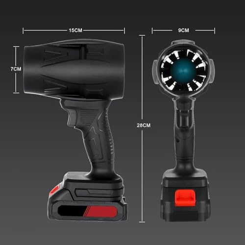 Image of 48V Cordless Air Duster Blower with 2 Lithium-Ion Batteries | High-Power Handheld Dust Cleaner for Computer, Car & Home | Portable Electric Blower with Strong Airflow & Rechargeable Battery Pack