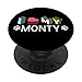 Monty Personalizzato Cane Nome Monty Pet Lover PopSockets PopGrip Intercambiabile