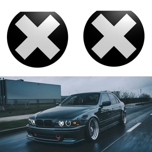 Cache-phares style croix pour BMW E39 tuning modification de phares - 3