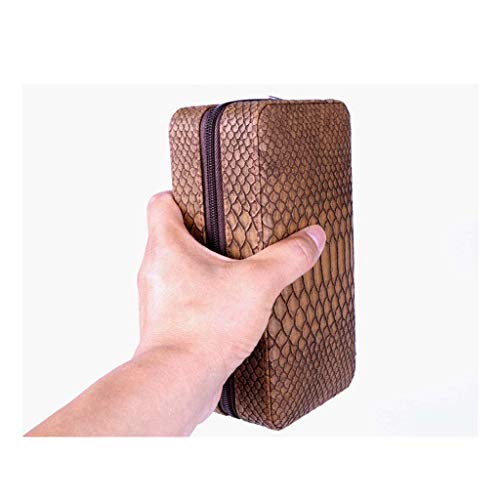 シガーアクセサリーシガーボックスシガーレザーケースポータブルシガーボックスロングシガーヒュミドールシガージッパーバッグ旅行用品男性からギフトを送る（色：ベージュ）