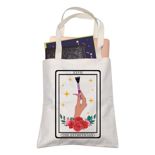 LEVLO Fashion Stylist Gift XXVII The Esthetician Shopping Bag Tarot Beauty Reusable Book Tote Bag for Women BFF(The Esthetician)