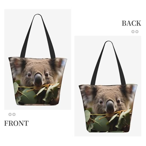 Tote Bag for Women Shoulder Tote Purse Reusable Grocery Bag Snowy mountains in the distance Aesthetic Shopping Bags3