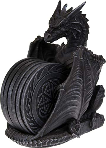 Nemesis Now Posavasos Dragons Lair, 22 cm, Color Negro