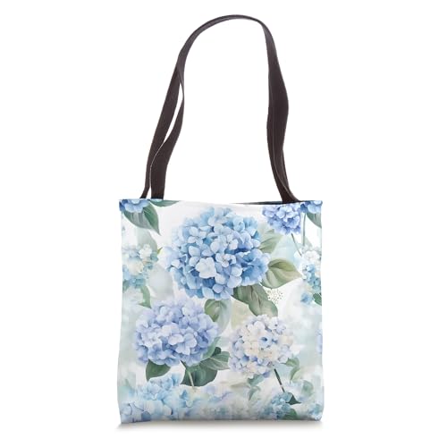Bolso Tote Floral Blue Hydrangeas miniatura 1