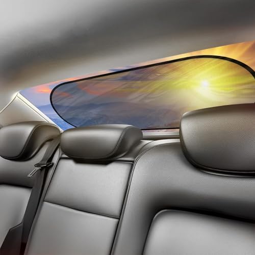 IC ICLOVER Car Sun Shade for Back Window Static Cling UV Protection Folding Auto Rear Window Sunshade Universal Mesh Screen Sun Visor Block Harmful UV Rays for Children Fit for Sedans SUV Truck