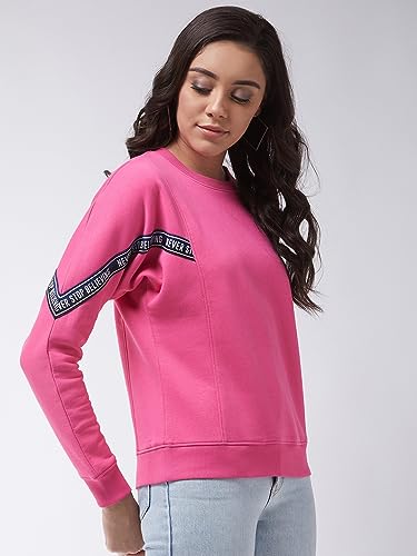 Image of Modeve Women Magenta Printed Sweatshirt for Winter