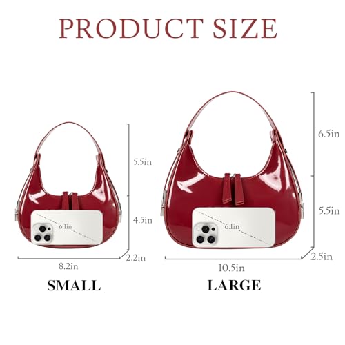 Image of Prpeko Shoulder Bag Crescent Retro Y2k Hobo Handbags 90s Underarm Purse Bag Fashion Clutch Purses for Women