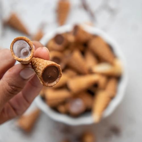 Image of Nova Nova Best Bite Choco Filled Cones - Pack of 4 | Belgian Chocolate | 100% Eggless | No Added Preservatives (100g)