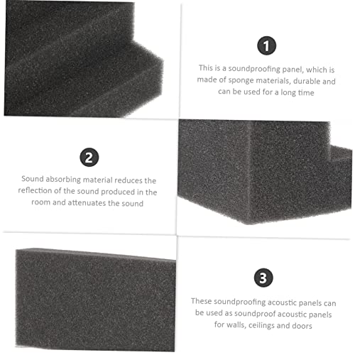 4pcs Soundproofing Wall Panels Acoustic Sponge Panels Wedge Shape Noise Reduction for Recording Studios miniatura 4