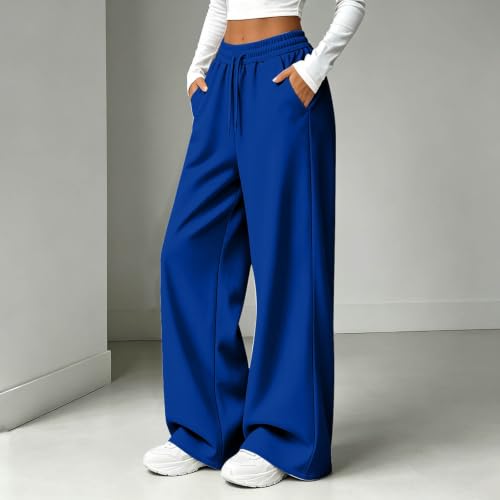 Wide Leg Sweatpants for Women High Waisted Baggy Fleece Sweat Track Pants - image 3