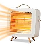 電気ストーブ ヒーター 省エネ 小型 セラミックヒーター 暖房器具 電気 足元ヒーター 遠赤外線 速暖 温風 転倒時自動OFF コンパクト 軽量 静音 スリムデザイン 取っ手付き 簡単操作 ホワイト【ｈｉｄｅｍａｓａ】