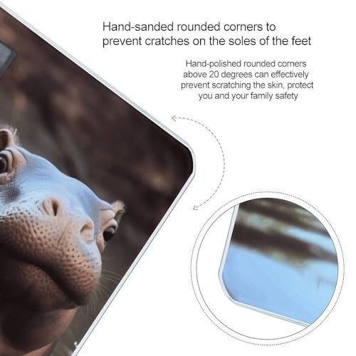 Báscula Digital Baby Hippos 400 lb Vidrio Templado miniatura 4