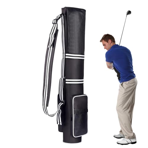Bolsas de Golf Para Hombres,Carreteras de Golf Club - Sostiene 3 9 Palos Plegable Impermeable Con Bolsillos para Golftee y Toalla para Viajar y Torneo Adecuado para Tronco y Avión Para Begi
