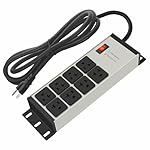 CCCEI Heavy Duty Power Strip Surge Protector 20 AMP, 8 Outlets 12 Gauge Industrial Shop Garage Metal Multiple Outlets, 6 FT Extension Cord 5-15P Adapter High Amp 6-20R T-Slot 20a for Appliance