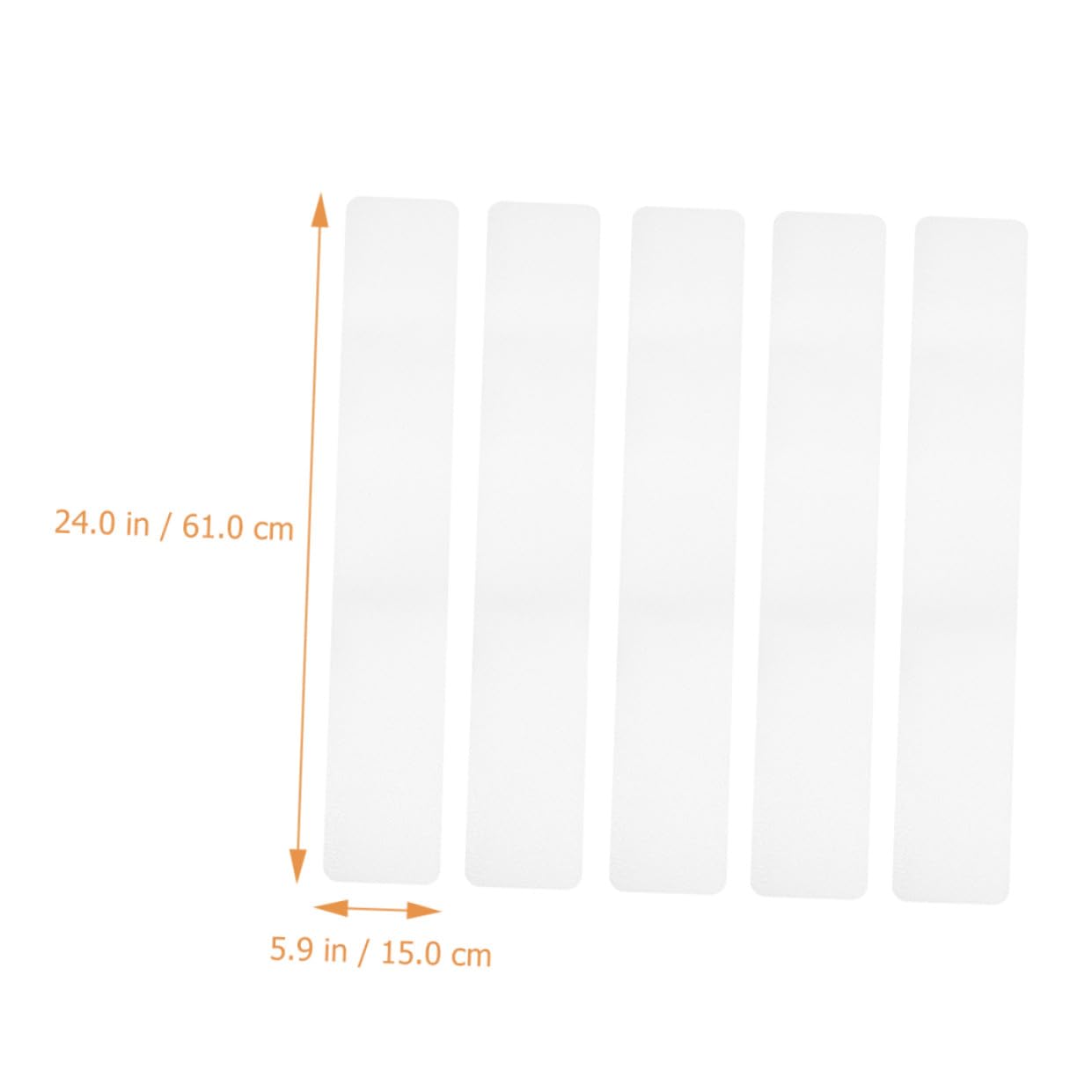 Tiras Antideslizantes para Escaleras y Ducha, Cinta de Seguridad Transparente Peva 15x61 Cm, 10 Unidades Autoadhesivas para Suelo Baño y Escalones, Resistentes y Duraderas