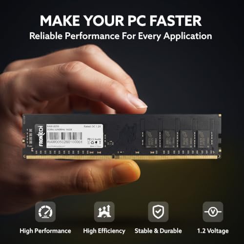Image of Frontech 16GB DDR4 3200MHz Desktop RAM, High-Speed UDIMM Computer Memory Module for PC, 1.2V Plug & Play, 3 Years Warranty (RAM-0050)