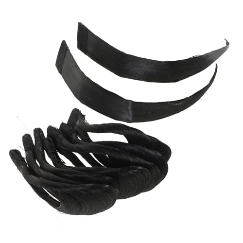 Flequillo falso negro para cubrir frentes anchas sin cortar el cabello