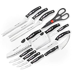 Miracle Blade IV World Class Professional Series 13 Piece Chef’s Knife Collection – Ergonomic and Versatile Flash Forged Blades