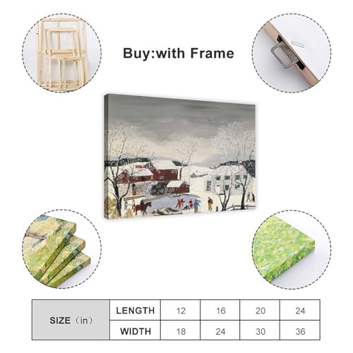 Impression sur toile Paysage d'hiver Grandma Moses